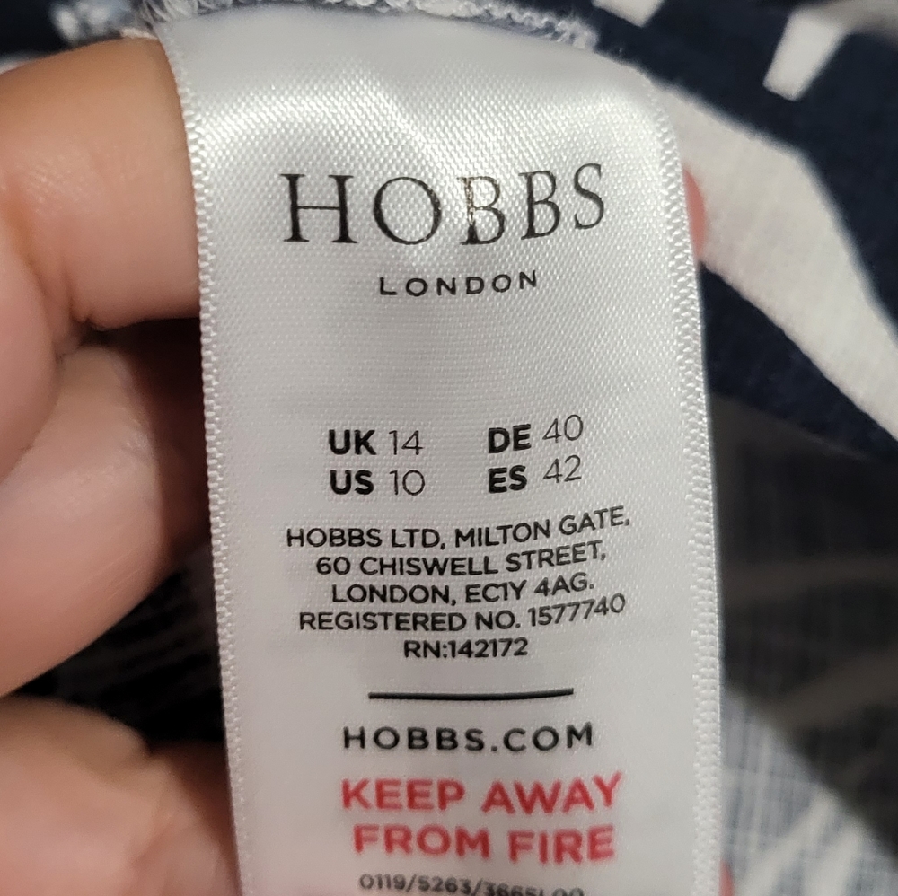 Hobbs London Clarence Midi Dress Palm Print size 10 - Picture 8 of 10